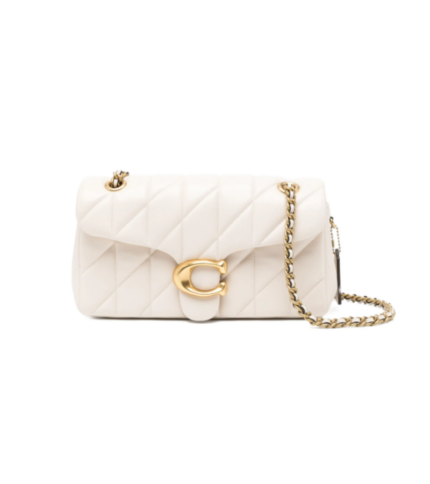 Coach sac porté épaule Tabby 26 blanc crème design matelassé