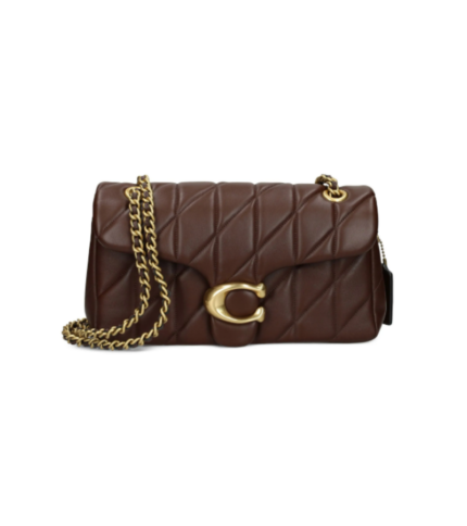 Coach sac porté épaule Tabby 26 Marron design matelassé