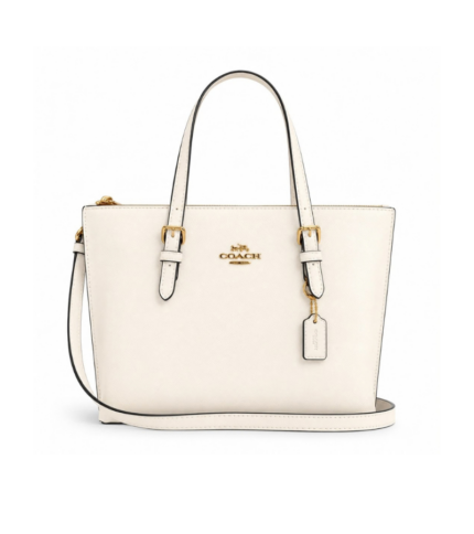 Sac cabas Mollie de Coach 25 blanc cassé